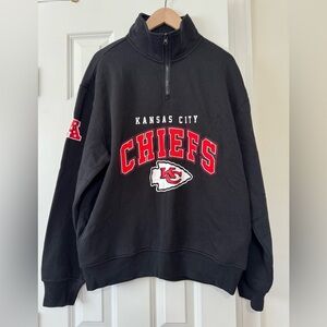 NFL Kansas City Chiefs Black Zip Up Sweater